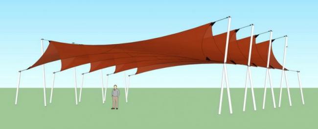 SketchUp Material Model: Stretch Film Landscape Component