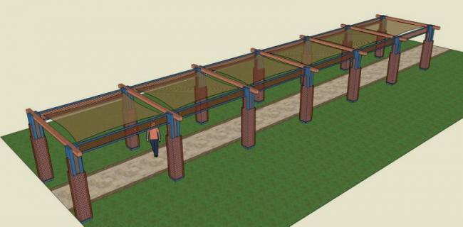 SketchUp Material Models: Modern Corridor Landscape Components