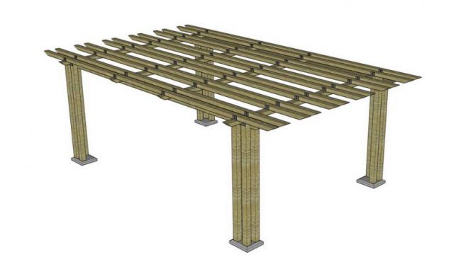 SketchUp Material Model: Flower Frame for Landscape Design