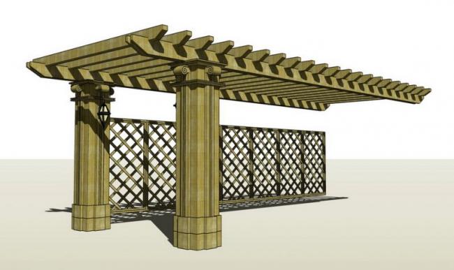 SketchUp Material Model: Flower Frame Landscape Component