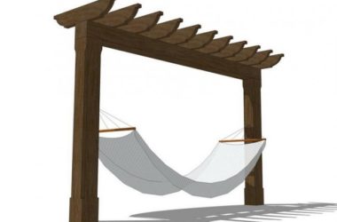 SketchUp Material Model: Outdoor Hammock Landscape Component-BIM WORLD