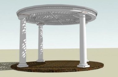 Classical Pavilion Sketch and Landscape Model in SketchUp-BIM WORLD