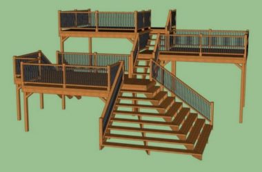 SketchUp Material Model: Landscape Components for Bridge-Connected Outdoor Viewing Platforms-BIM WORLD