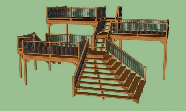 SketchUp Material Model: Landscape Components for Bridge-Connected Outdoor Viewing Platforms