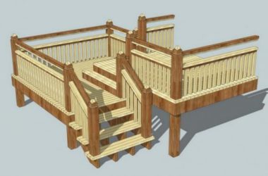 SketchUp Material Model: Landscape Components for Bridge-Connected Outdoor Viewing Platforms-BIM WORLD