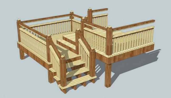 SketchUp Material Model: Landscape Components for Bridge-Connected Outdoor Viewing Platforms