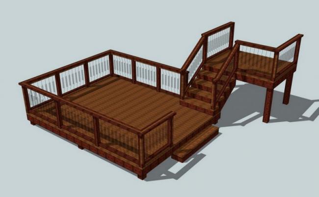 SketchUp Material Model: Landscape Components for Bridge-Connected Outdoor Viewing Platforms