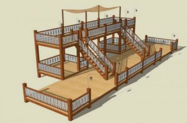 SketchUp Material Models: Landscape Components for Bridge-Connected Outdoor Viewing Platforms-BIM WORLD