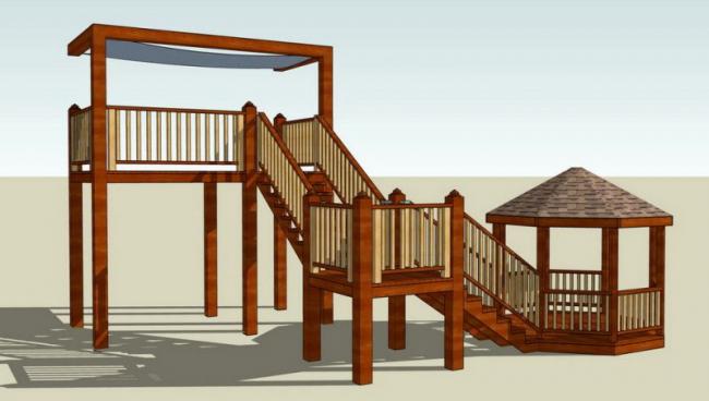 SketchUp Materials for Bridge View Platform Landscape Components