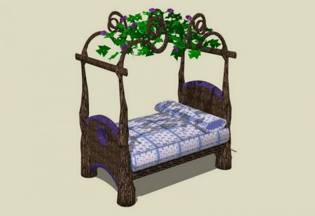 SketchUp Material Model: Outdoor Flower Rack for Leisure Landscape Design