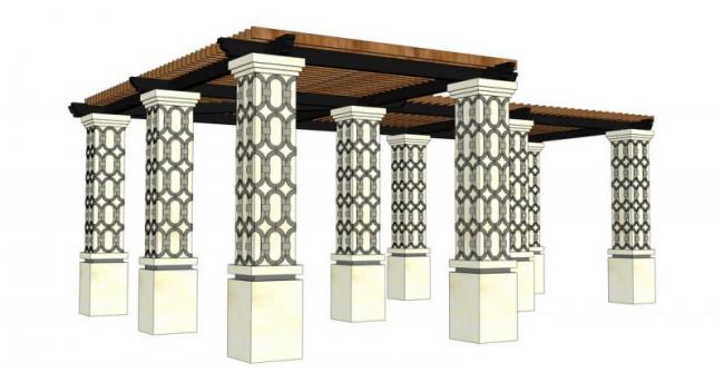 SketchUp Materials: Landscape Flower Frame Components