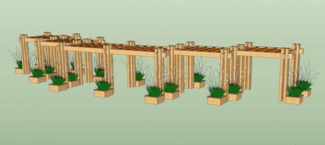 SketchUp Material Model: Flower Frame Landscape Component