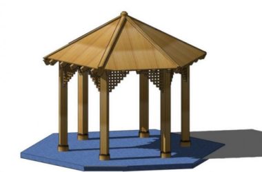 Chinese-Style Pavilion Sketch Model in SketchUp-BIM WORLD