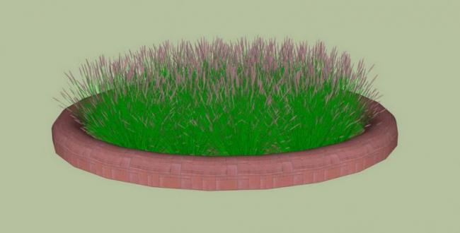 SketchUp Material Model: Flower Pool Landscape Component
