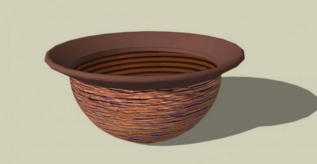 SketchUp Material Model: European Floral Bowl Landscape Component