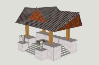 Southeast Asian Pavilion Sketch in Classical Style Using SketchUp-BIM WORLD