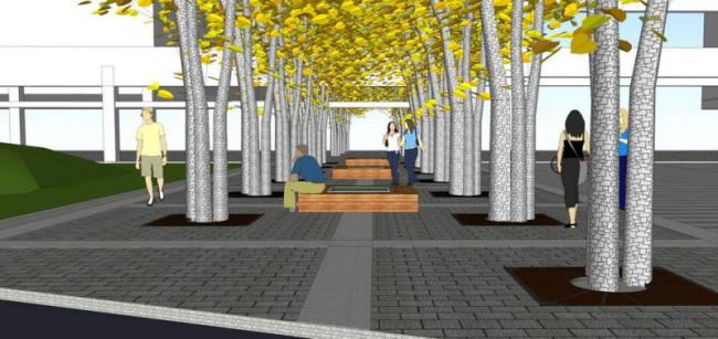 Modern Community Entrance Landscape | SketchUp 3D Model
