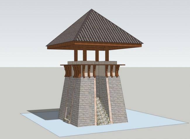 SketchUp Model: Southeast Asian Classical Style Pavilion Design