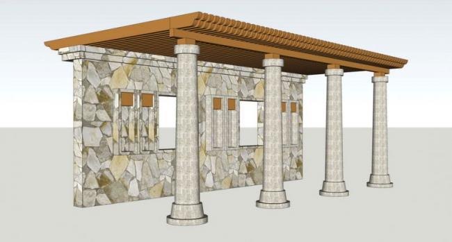 SketchUp Material Model: Flower Frame Component