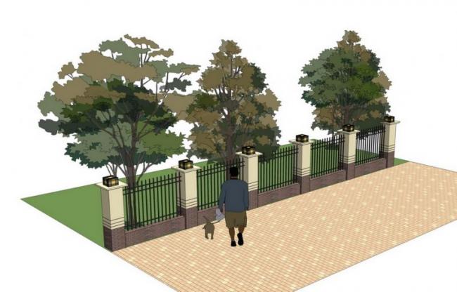 SketchUp Material Models: Components for Walls, Fences, and Guardrails