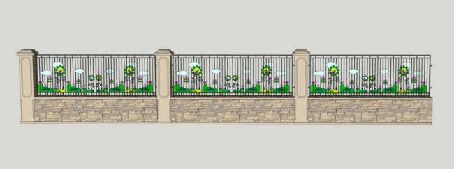 SketchUp Material Models: Components for Walls, Fences, and Guardrails