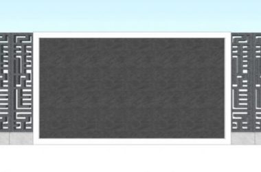SketchUp Material Model | Chinese-Style Landscape Low Wall Component-BIM WORLD