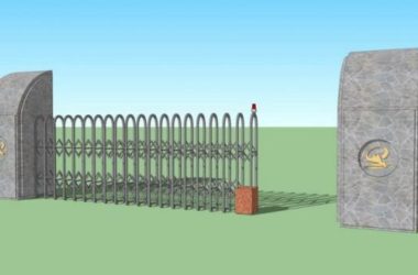 Electric Telescopic Door Models for Entrance and Exit Gates in SketchUp-BIM WORLD