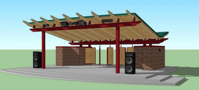SketchUp Materials for Outdoor Stage Scene Components