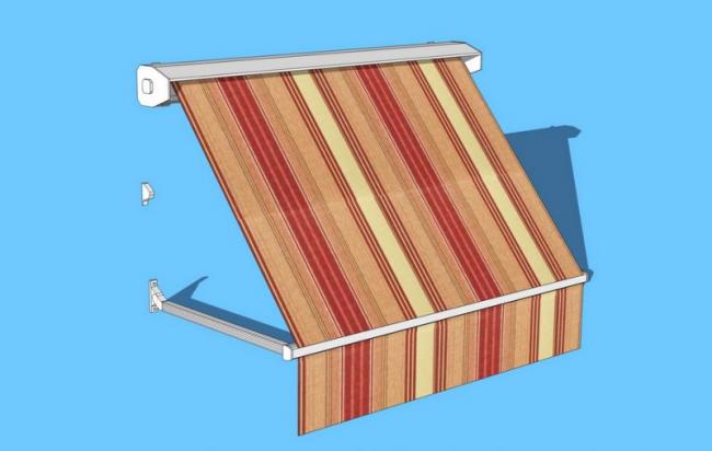 SketchUp Material Model: Commercial Street Canopy Component