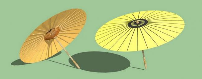 SketchUp Material Models | Art Umbrella Component Textures