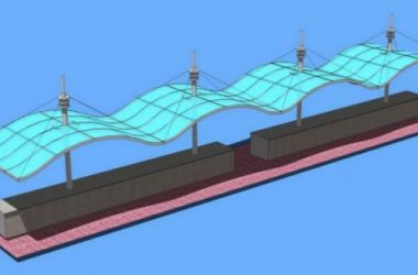 SketchUp Material Model for Square Leisure Canopy Components-BIM WORLD