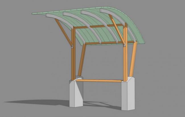SketchUp Material Model: Rainshed Component Textures and Materials
