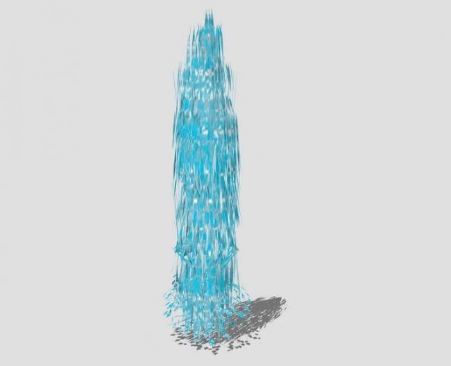 SketchUp Material Model: Dryland Fountain Water Landscape Components