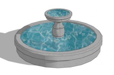 SketchUp Materials for European Water Landscape Sculpture Models-BIM WORLD