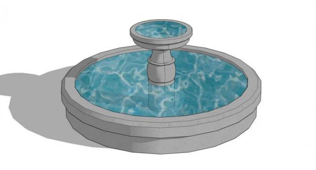 SketchUp Materials for European Water Landscape Sculpture Models
