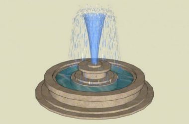SketchUp Material Model: European Water Fountain Landscape Sculpture Components-BIM WORLD