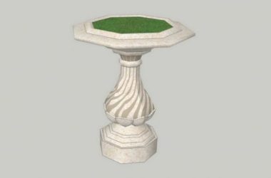 SketchUp Material Model: European Floral Bowl Landscape Sculpture Component-BIM WORLD