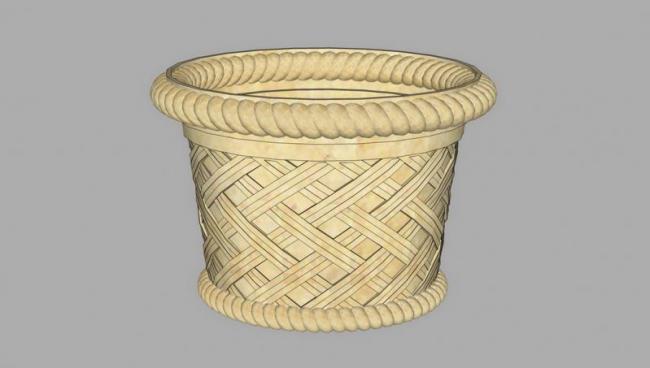 SketchUp Material Model: European-Style Flowerpot, Flower Bowl, and Landscape Sculpture Components