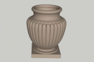 SketchUp Material Model: European Flower Bowl Landscape Sculpture Component-BIM WORLD