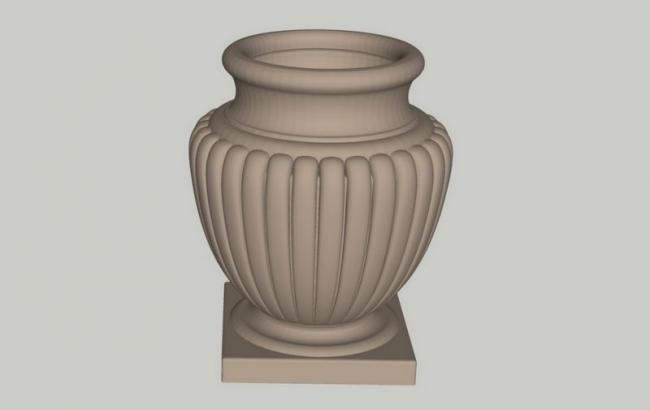 SketchUp Material Model: European Flower Bowl Landscape Sculpture Component