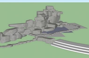 SketchUp Material Model: Rockery Landscape Sculpture Components-BIM WORLD
