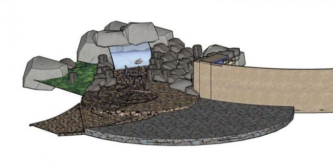 SketchUp Material Model: Modern Rockery Landscape Sculpture Component