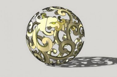 Modern Landscape Spherical Sculpture Material Component for SketchUp Models-BIM WORLD