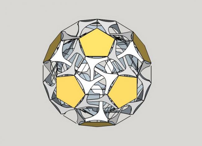 Modern Landscape Spherical Sculpture Model with SketchUp Materials and Components