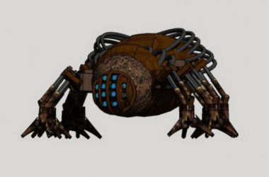 Abstract Spider Sculpture in SketchUp: Modern Animal Landscape Material Component Model-BIM WORLD