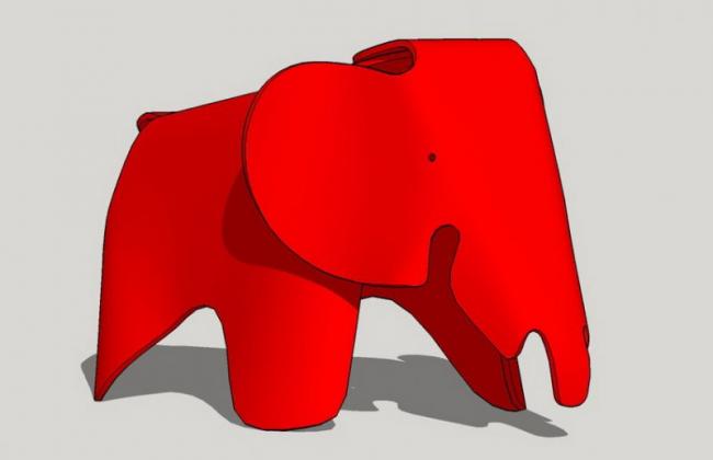 SketchUp Material Model | Abstract Animal and Landscape Sculpture Components in Modern Style