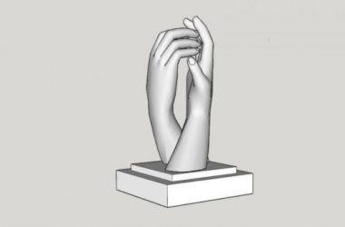 SketchUp Material Models | Modern Landscape Hand Sculpture Components-BIM WORLD