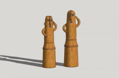 SketchUp Material Models: Classical Landscape Sculpture Components-BIM WORLD
