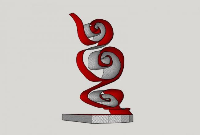 Modern Landscape Sculpture Materials for SketchUp Models