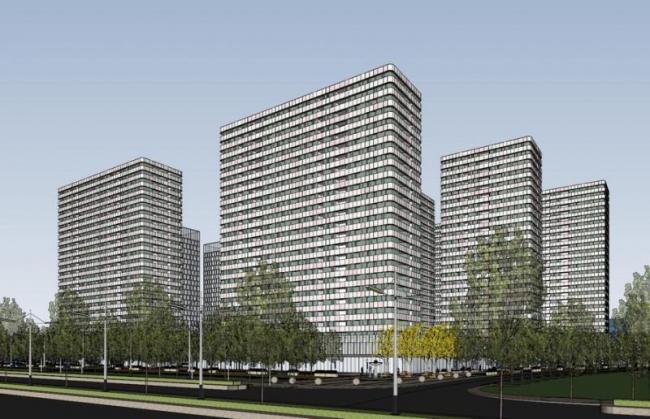 Modern High-Rise Apartment with Ground-Floor Commercial Space | SketchUp Residential Model